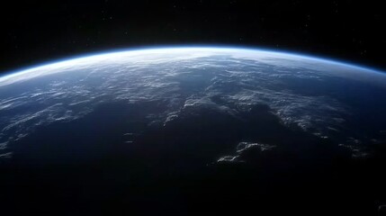 Obraz premium Earth's Curve From Space A Celestial View of Our Planet