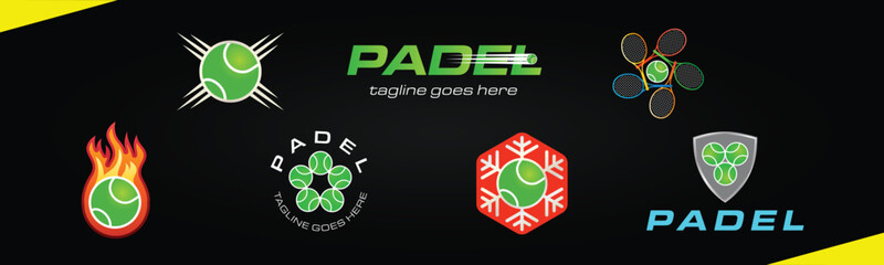 Tennis Padel Logo Template Bundle 03