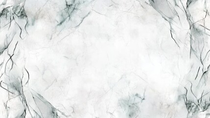 Elegant White Marble Texture with Green Veins Background