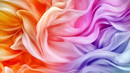 Obraz premium Abstract Colorful Fabric Waves Swirling Silk Texture