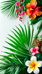 Vibrant tropical flora arrangement showcasing exotic blooms