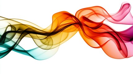 Abstract Colorful Smoke Waves  Swirls  Design Background