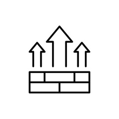 Wall improvement outline icons, minimalist vector illustration ,simple transparent graphic element .Isolated on white background