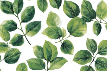 Fototapeta premium Minimalistic botanical leaf pattern design for nature-based art and decor