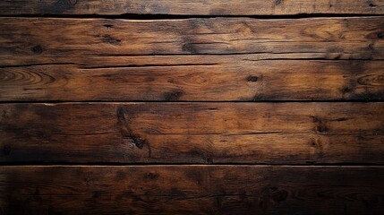 Obraz premium Dark Brown Wooden Planks Rustic Texture Background
