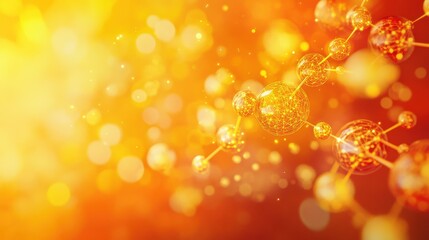 Geometric abstract background with connected dots and lines. Molecular structure and communication. Digital technology background and network connection.