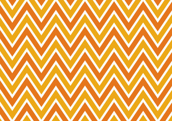 orange yellow and white zigzag chevron pattern
