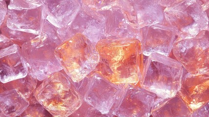 Obraz premium Colorful Ice Cubes with Vibrant Colors in a Frosty Arrangement