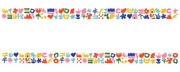 Abstract shape background. Floral and geometry organic. Leaf flowers element decorative, Matisse set, doodle pattern, floral nature background silhouette, paint geometric. Vector minimal contemporary