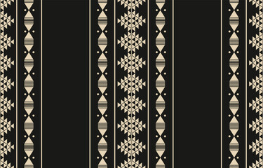 Geometric ethnic oriental ikat seamless pattern  color oriental. Aztec ornament print. Design for background ,curtain, carpet, wallpaper, clothing, wrapping, Batik, vector illustration.