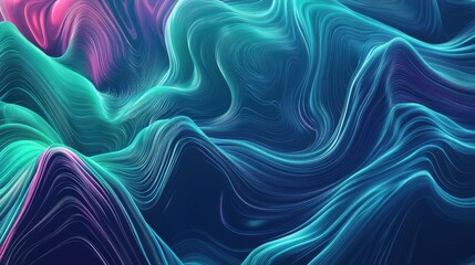 Obraz premium Big data flow technology and science vector background, tech abstraction with lines electronics and digital style in 3D dimensional perspective, abstract illustration.