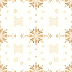 Elegant Beige and Cream Floral Pattern Seamless Texture 