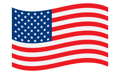 Bandera de estados unidos de américa ondulada