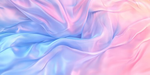 Fototapeta premium A modern backdrop showcasing a gradient in hues of pink and blue, featuring a holographic effect. This trendy background is perfect for pastels or banners.