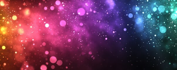 Obraz premium The background features a holographic blur with a gradient of colors. There is a modern grain noise texture with a watercolor blend. Iridescent neon colors create a smoothly gradated look.