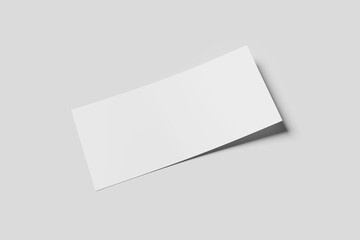 Blank gift voucher for mockup - 3D rendering 