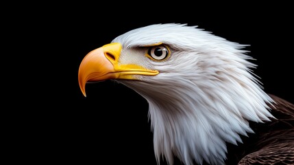 Fototapeta premium Majestic Bald Eagle Portrait Wildlife Bird Nature Feather Animal Photography