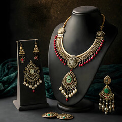 ethnic jewelry in low light
