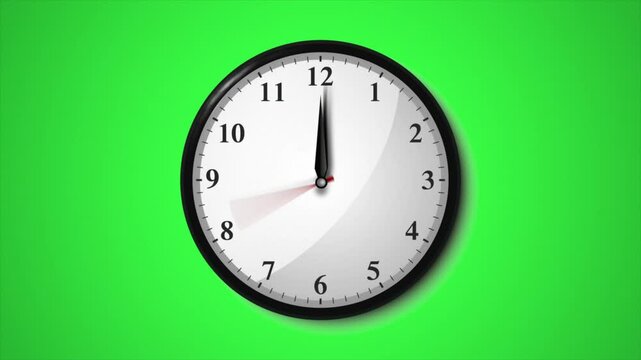 24 Hours Seamless Wall Clock Looping Forward