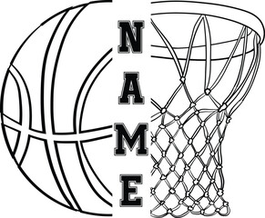 Split Basketball Player custom .Art & Illustration