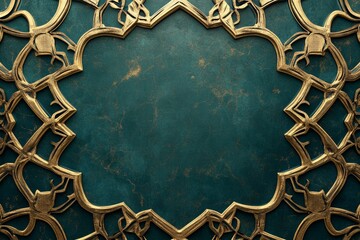 A gold frame with a blue background. The frame is ornate and has a gold border. The background is a light blue color