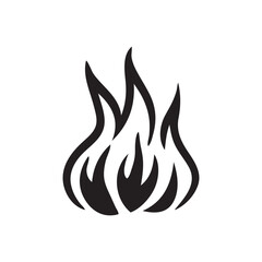 Simple Line Art Fire Icon