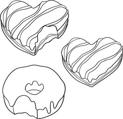 Colorful Donut with Frosting and Sprinkles. Art & Illustration