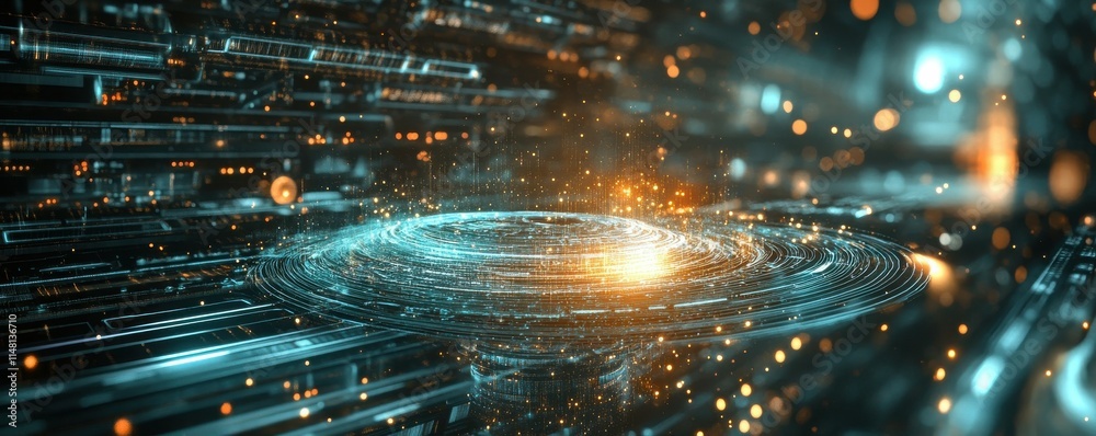 Poster an intelligent quantum computer concept based on the cpu processor and the quantum qubits