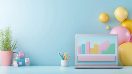 Marketing technology, AI-driven ad campaigns, 3D illustration, digital marketing concept