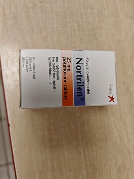 Prague,Czech Republic-October 9 2024: Nortrilen contains NORTRIPTYLINE, a tricyclic antidepressant used to treat depression and certain chronic pain conditions, promoting mental and physical wellness.
