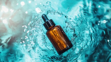 Simple Refined Skincare Bottle in Water Vortex