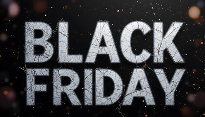 Black Friday Sale with a Cracked, Textured Design, Generative AI