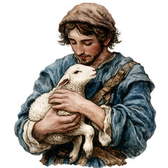 Retro Nativity Clipart Vector Illustration