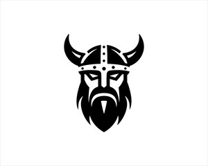 Viking Logo Design Vector Template