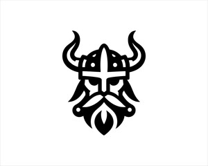 Viking Logo Design Vector Template