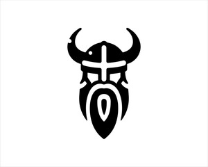 Viking Logo Design Vector Template
