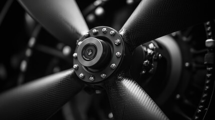 Carbon Fiber Aircraft Propeller Closeup Engineering, Design, and Precision