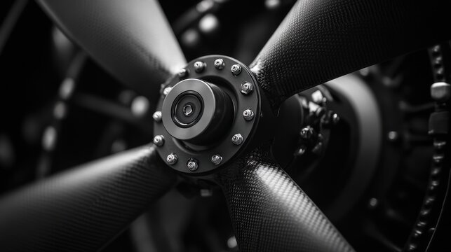 Carbon Fiber Aircraft Propeller Closeup Engineering, Design, and Precision
