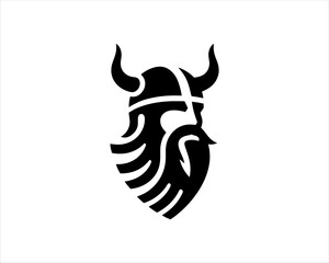 Viking Logo Design Vector Template