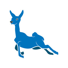 Run deer logo template design. Running deer logo concept Deer logo design template Deer silhouette