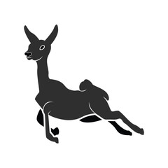 Run deer logo template design. Running deer logo concept Deer logo design template Deer silhouette