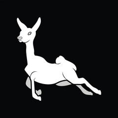 Run deer logo template design. Running deer logo concept Deer logo design template Deer silhouette