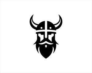 Viking Logo Design Vector Template
