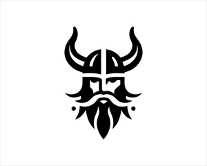 Viking Logo Design Vector Template
