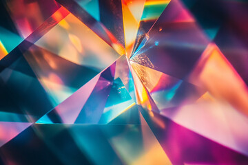 Abstract glass rainbow background