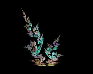 Computer generated fractal pattern and shape