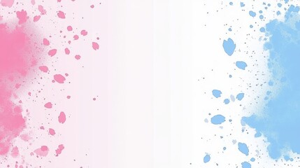 Obraz premium Pastel Pink and Blue Watercolor Splashes Background