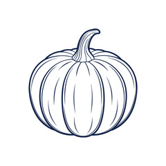 Pumpkin Outline in Thin line