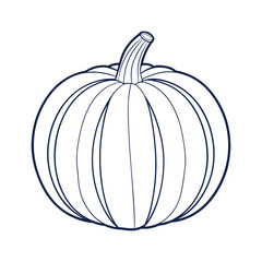 Pumpkin Outline in Thin line