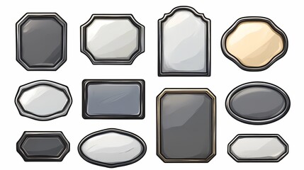 A Collection of Decorative Vintage Frames in Various Shapes and Colors for Artistic Displays and Creative Projects Featuring Elegant Borders and Unique Designs